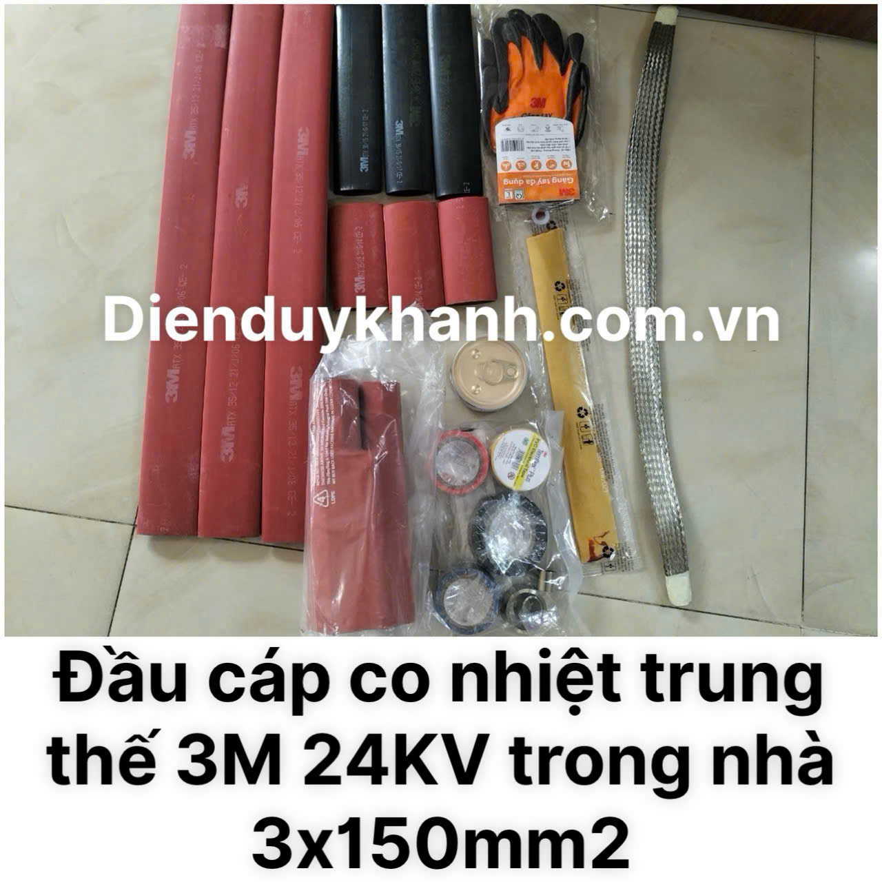 Đầu Cáp Co Nhiệt Trung Thế Trong Nhà 24KV ID 3C (K)4S-150(3x150mm2) MHI